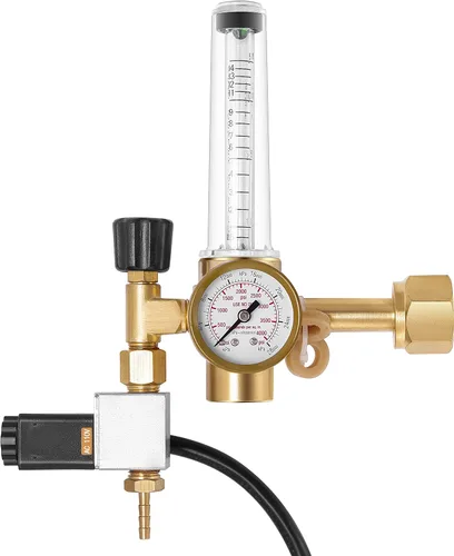 VIVOSUN Sistema Emisor Regulador de CO2 para Hidroponía con Válvula Solenoide y Caudalímetro para Sala de Cultivo, Tienda de Cultivo, Jardín