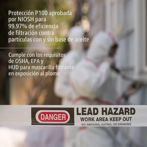 Miniatura 4 de Honeywell Safety Products SAF-T-Fit Plus - Mascarilla respiradora desechable P100 con válvula de exhalación, paquete de 1 (RWS-54020)