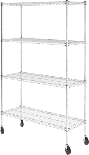 Miniatura 18 de SafeRacks - Estantes de almacenamiento certificados NSF, zinc, unidad de alambre de acero resistente con pies ajustables, estante para garaje