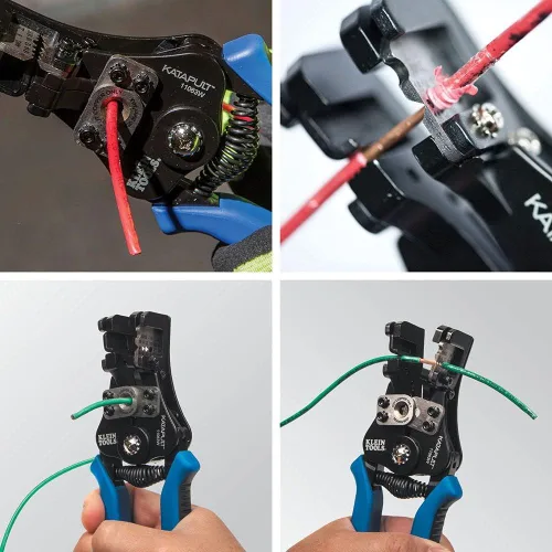 Miniatura 6 de Klein Tools 80013 Kit de herramientas de cableado con pelacables automático y crimpadora de trinquete, gran kit de herramientas eléctricas, 2 piezas