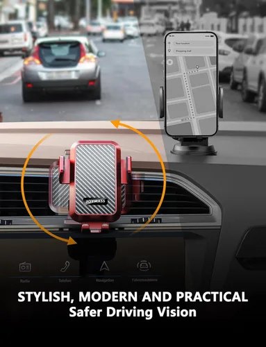 Miniatura 7 de Cargador inalámbrico para automóvil, carga rápida de 15 W, cargador de automóvil con sujeción automática para teléfono celular, soporte