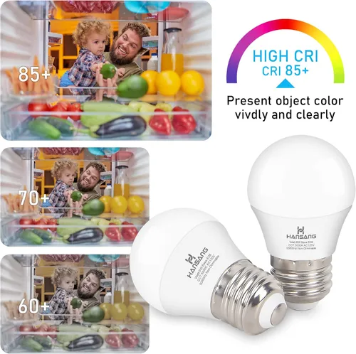 Miniatura 5 de Bombilla para nevera E26, equivalente a 60 vatios, luz diurna de 5000 K, bombillas de nevera a prueba de agua, bombillas LED A15 para congelador