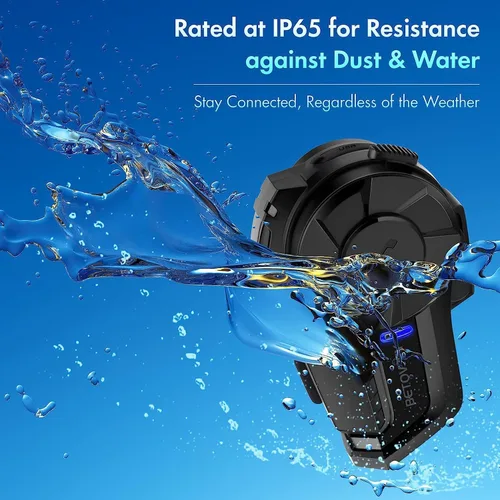 Miniatura 3 de Casco de motocicleta, auriculares Bluetooth, sistema de comunicación de casco B2X, intercomunicador Bluetooth de motocicleta con cancelación