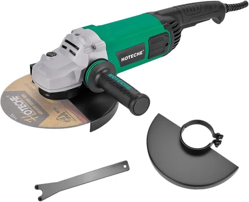 Miniatura 10 de Hoteche Amoladora angular de 4-1/2 pulgadas, herramienta compacta de corte y molienda de metal de 6.3 amperios con disco de corte, guantes