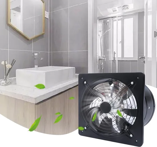 Miniatura 5 de Ventilador de escape industrial de 125 W, 12 pulgadas, ventilador de ventilación de pared, ventilador de ventilación silencioso, ventana de sótano