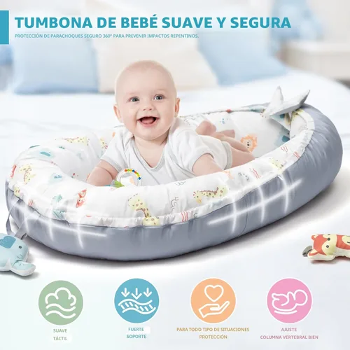 Miniatura 5 de Tapete de juego para bebé, tapete de gimnasio 7 en 1 para desarrollo sensorial y motor, lavable y portátil, tapete de actividad de tiempo boca abajo