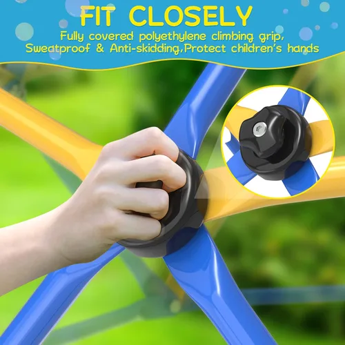 Miniatura 5 de GIKPAL Cúpula de Escalada, Cúpula Geométrica de 6 Pies Mejorada con Agarre para Escalada para Niños, Equipo de Juego para Interiores y Exteriores