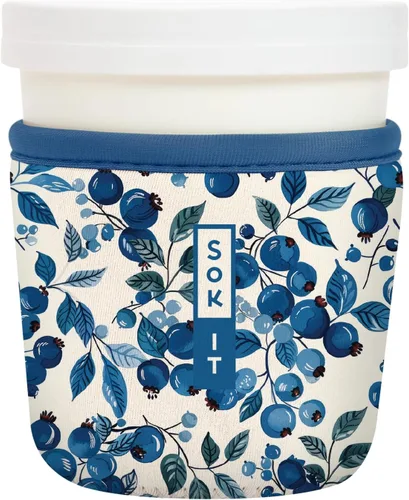 Miniatura 61 de Sok It IceCreamSok - Funda de neopreno aislada (flores abstractas, pintas de helado cónicas)