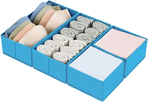Miniatura 40 de DIMJ Organizadores de Cajones para Ropa, Juego de 4 Contenedores Organizadores para Cómoda, Organizadores de Armario de Tela y Almacenamiento
