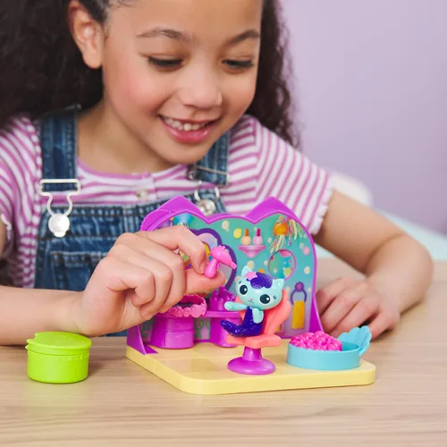 Miniatura 4 de La casa de muñecas de Gabby, set de juego de la sala de spa de MerCat, con figura de juguete de MerCat, juguetes sorpresa y muebles de la casa