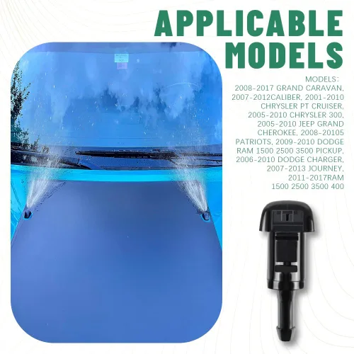 Miniatura 3 de Kit de boquillas de limpiaparabrisas, manguera de limpiaparabrisas de 2 metros y chorro de lavado con conector, kit de boquillas de limpiaparabrisas