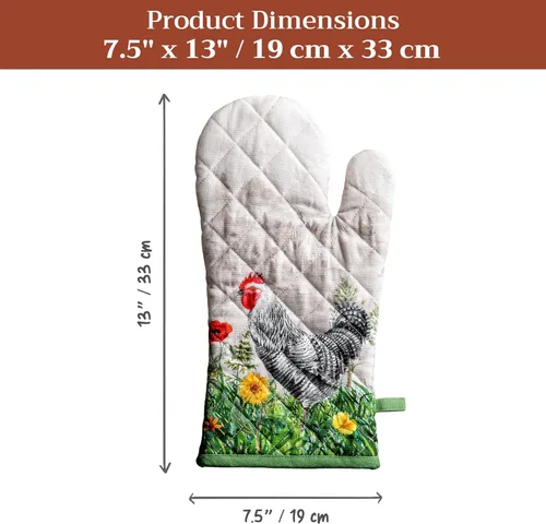 Miniatura 7 de Maison d' Hermine - Guante de horno doble de 7 x 13 pulgadas, con bucle, 100 % algodón, resistente al calor, cocinar, sartenes, hornear, microondas