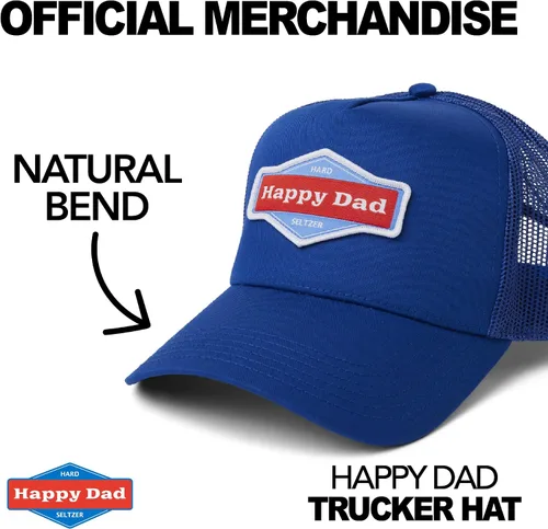 Miniatura 28 de Sombrero de camionero de Happy Dady, sombreros de moda para hombre con parte trasera de malla transpirable, cierre a presión, regalos de cumpleaños