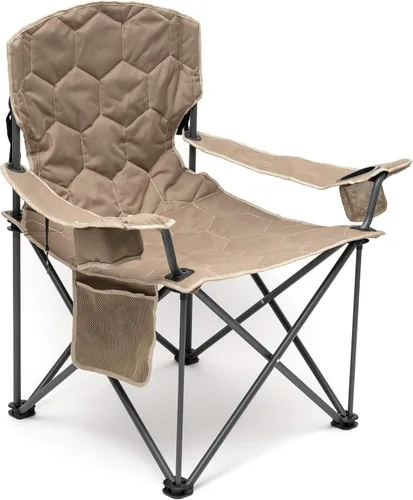 Miniatura 9 de SUNNYFEEL Silla de campamento de gran tamaño para adultos grandes y altos, silla de campamento plegable resistente que soporta 500 libras, silla
