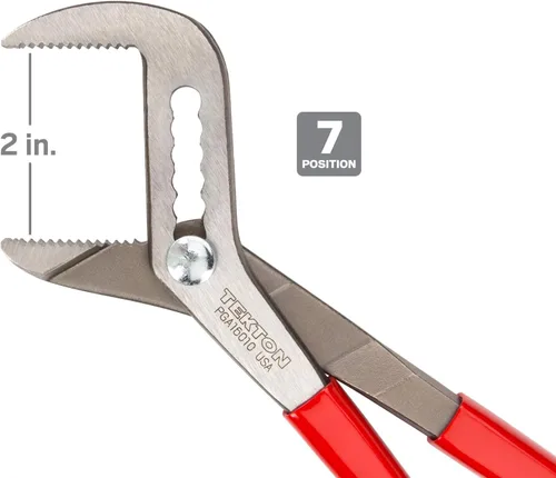 Miniatura 4 de TEKTON Alicates de punta angular de articulación deslizante de 10 pulgadas (mordaza de 5,08 cm) PGA16010 Fabricado en EE. UU