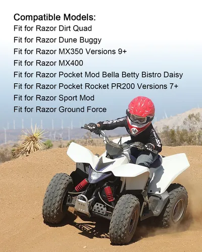 Miniatura 5 de Arnés de cableado de batería de 4 pines y 2 cables para Razor Dirt Quad Dune Buggy MX350 MX400 PR200 Pocket Mod Bella Betty Bistro Daisy Sport Mod