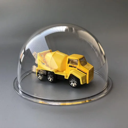 Miniatura 6 de 4.3 pulgadas al aire libre impermeable policarbonato PC cubierta de bola transparente de vigilancia aumentada cámara CCTV cúpula carcasa protectora