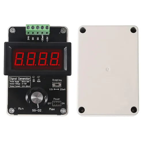 Miniatura 8 de Generador de señal ajustable de 4-20 mA,AITRIP DC 0-10V 0 4-20 mA Simulador analógico de voltaje de corriente para ajuste de valor, panel PLC LED