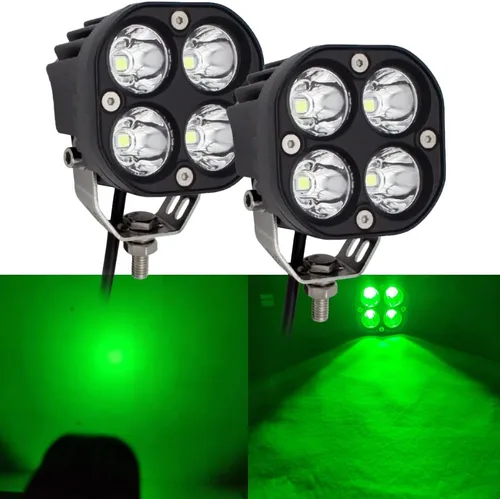 Miniatura 9 de Luces antiniebla LED rojas para conducción todoterreno, luces de trabajo auxiliares, 2 unidades, 40 W, 3 pulgadas, luces rojas de pesca para caza