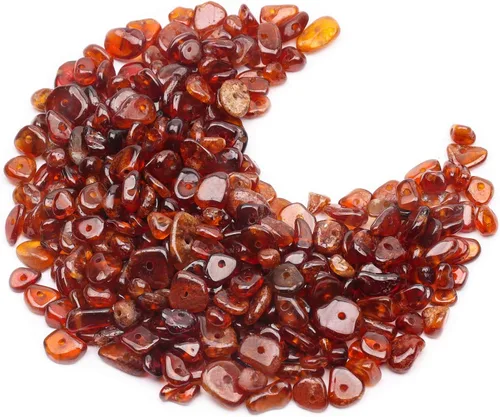 Miniatura 28 de 500 piezas Cuentas de piedra de chip natural, Alabastro 5-8 mm Piedras preciosas irregulares curativas de cristal sueltas con agujero perforado