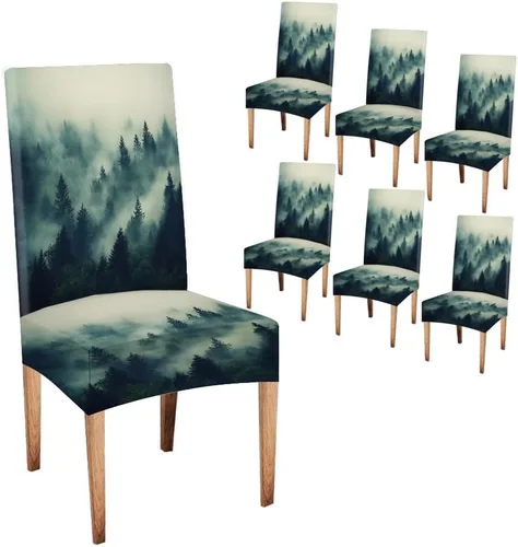 Miniatura 16 de CAPSCEOLL Fundas para Sillas De Comedor 4, Funda elástica para silla de comedor, lavable de elastano, fundas para sillas Parsons de cocina, Fundas