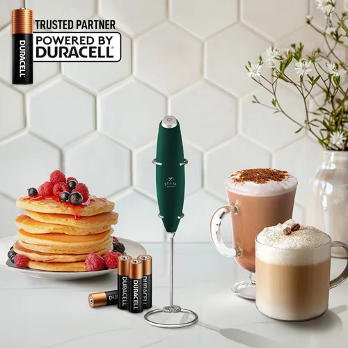 Miniatura 429 de Zulay Milk Boss Espumador de leche potente manual, hace espuma para latte, batidor para mezclar bebidas, café, miniespumador para capuchino, frappé