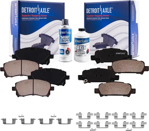 Miniatura 87 de Detroit Axle - Pastillas de freno de cerámica delanteras Reemplazo de pinza de freno derecha para Dodge Ram 1500 Dakota, Ram 1500 Classic - Juego