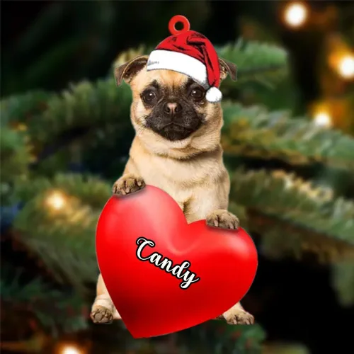Miniatura 40 de Adornos de Navidad personalizados para perros, nombre personalizado, adorno de Malamute de Alaska, adornos acrílicos, regalos de Navidad, amantes