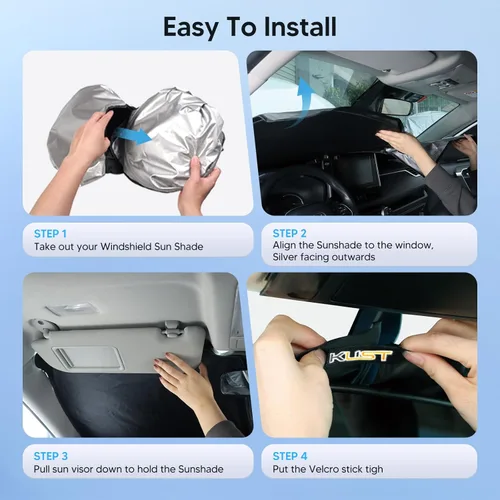 Miniatura 5 de KUST Parasol para parabrisas para Hyundai Tucson 2016-2021 (no para Tucson 2022), accesorios protectores solares de ventana, protector solar