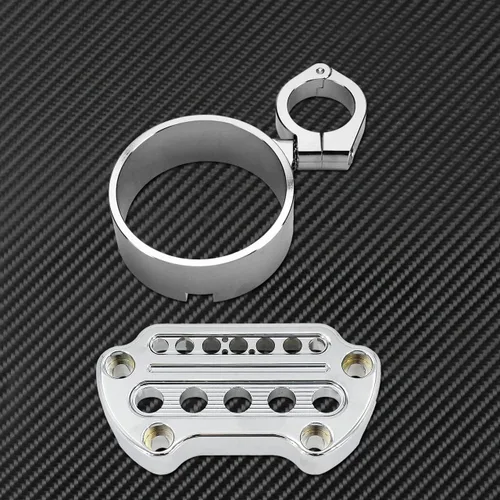 Miniatura 4 de Soporte indicador de montaje lateral para velocímetro de motocicleta, abrazadera de manillar de 1.535 in para Harley Dyna 1993-2005 Sportster XL883
