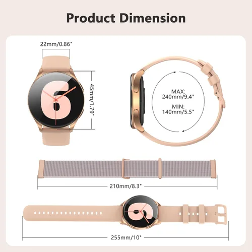Miniatura 13 de Blackview Smart Watch for Women(Make/Answer Calls), 1.43''AMOLED Touchscreen Fitness Tracker with 100+ Sports Modes, Heart Rate/SpO2/Sleep Monitor/2