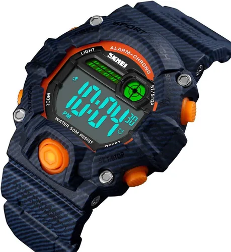 Miniatura 3 de CakCity Boys Camouflage LED Sports Kids Watch Waterproof Digital Electronic Military Wrist Watches for Kids with Silicone Band Alarm Stopwatch