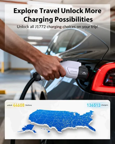 Miniatura 5 de Adaptador de cargador J1772 a Tesla, máximo 80A/250 V solo para Tesla, accesorios de carga Tesla, conexión a estaciones de carga SAE J1772