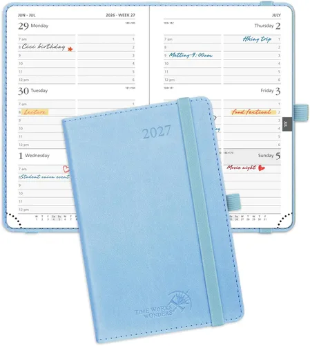 Miniatura 22 de POPRUN Agenda de bolsillo 2026-2027, tamaño del bolso, 4 x 6.25 pulgadas, calendario de bolsillo (julio de 2026 a junio de 2027) para bolso
