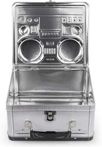 Miniatura 2 de Lonchera retro Boombox Radio – Mercancía inspirada en los años 80 – Accesorios de disfraces novedosos y contenedor de almacenamiento – Regalos