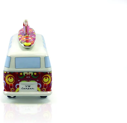 Miniatura 2 de BRISA VW Collection - Caja de monedas con tabla de surf en T1 Bus Samba (autobús clásico/rojo)
