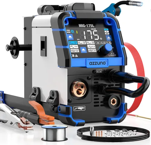 Miniatura 10 de AZZUNO Soldador MIG de 135 Amperios, Soldador Multiproceso 3 en 1 de 110V, Soldador de Núcleo Fundente, Máquina de Soldadura MIG de Flujo/Elevación
