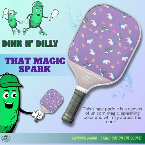 Miniatura 5 de Dink N' Dilly Pickleball Paddle USAPA Approved Lightweight with Cushion Grip, Ideal for All Skill Levels, Premium Quality Paddle and Balls for Esa