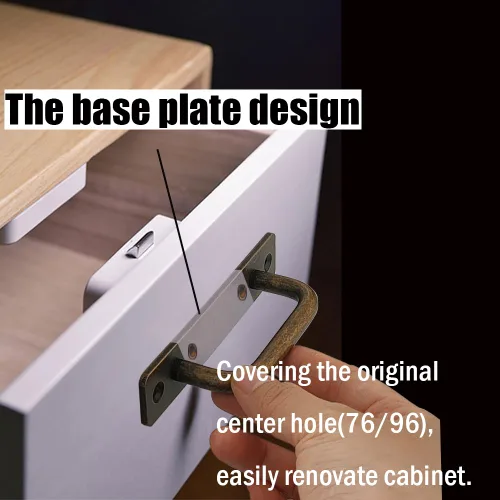 Miniatura 2 de Paquete de 2 tiradores de aluminio para gabinetes de 4 1/4 pulgadas, 4.252 in, tiradores de cajón