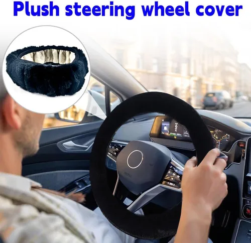 Miniatura 3 de Funda para Volante QKWL, Funda para Volante de Coche Esponjosa, Suave y Cómoda, Antideslizante y Duradera, Adecuada para Volantes de la mayoría