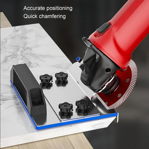 Miniatura 4 de Herramienta de biselado de azulejos para corte en ángulo de 45 grados, acero inoxidable y plástico, compatibilidad universal con amoladora angular