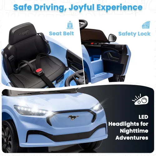Miniatura 3 de Bobike - Auto eléctrico de paseo para niños, coche eléctrico de 12V para niños pequeños con control remoto, juguetes de paseo para niños con luces