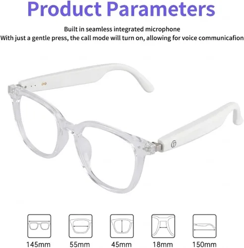 Miniatura 3 de Lentes inteligentes para mujeres y hombres, gafas Bluetooth de oreja abierta con lentes fotocromáticas, control táctil, asistente de voz y audio