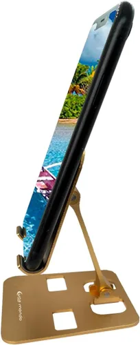 Miniatura 7 de Soporte para teléfono - Ligero, plegable y duradero con dos bisagras ajustables. Negro
