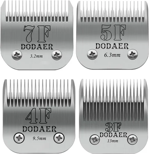 Miniatura 19 de Hojas para aseo de mascotas para perros desmontables - Tamaño 7FW, hoja ancha para aseo de perros, longitud de corte 3.2 mm (1/8"), compatible