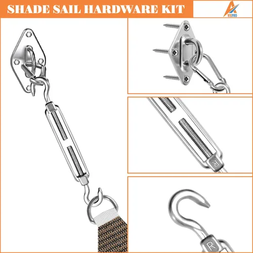 Miniatura 2 de Kit de accesorios para toldo con tensores de 6 pulgadas para instalación de toldo rectangular