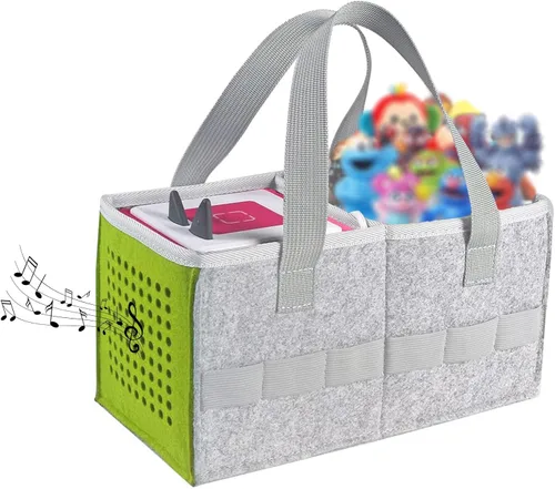 Miniatura 8 de Bolsa de mano para Toniebox Starter Set, funda de transporte al aire libre, bolsa de mano portátil para reproductor de audio Toniebox y figuras Azul