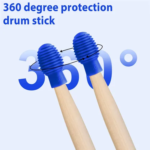 Miniatura 6 de 4 piezas de tambor silenciador de tambor de silicona para baqueta, consejos de práctica silenciosos, accesorio de percusión, repuesto para silencio