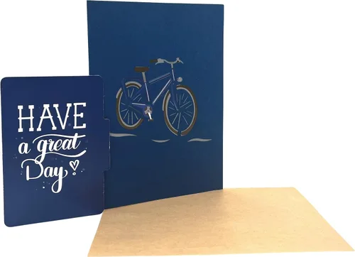 Miniatura 5 de 3D Pop Up Tarjeta de Felicitación Vehículos Tema (bicicleta)