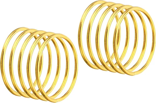 PATIKIL Atrapasueños de 2 pulgadas, 10 piezas de corona de macramé de metal redondo floral para decoración de Navidad, hogar, automóvil,